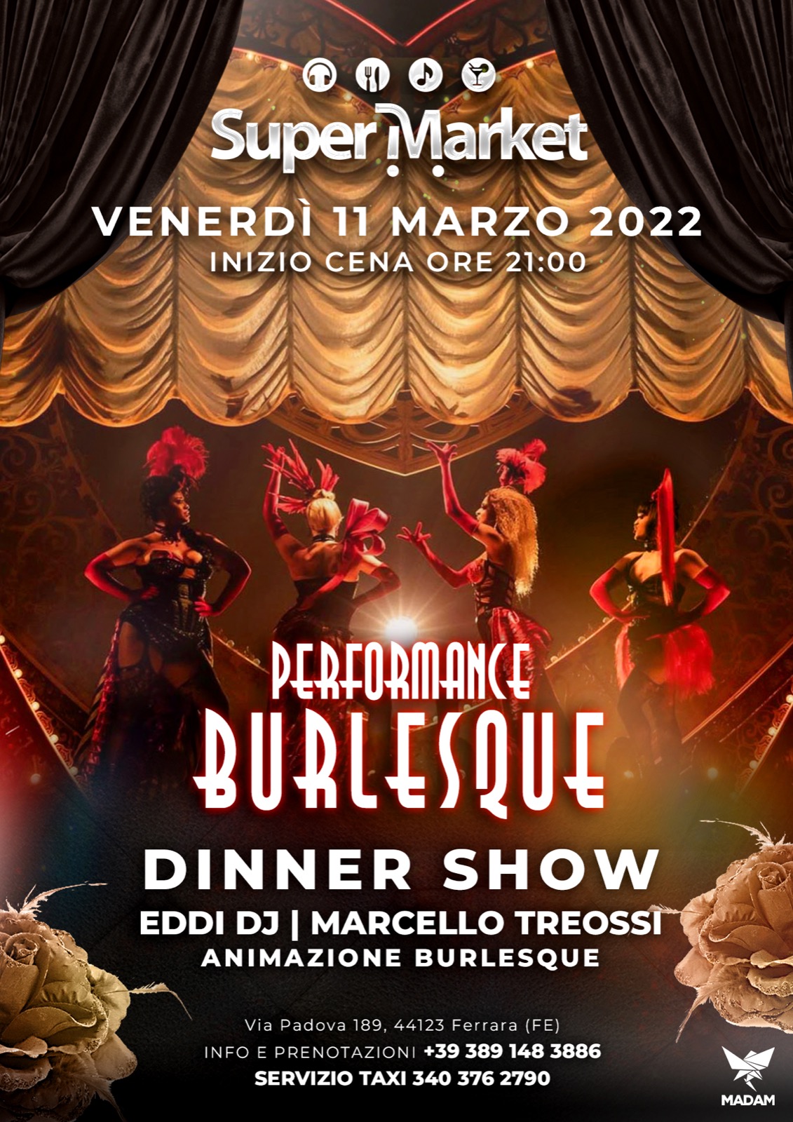 SuperMarket venerdì 11 marzo 2022 – Burlesque