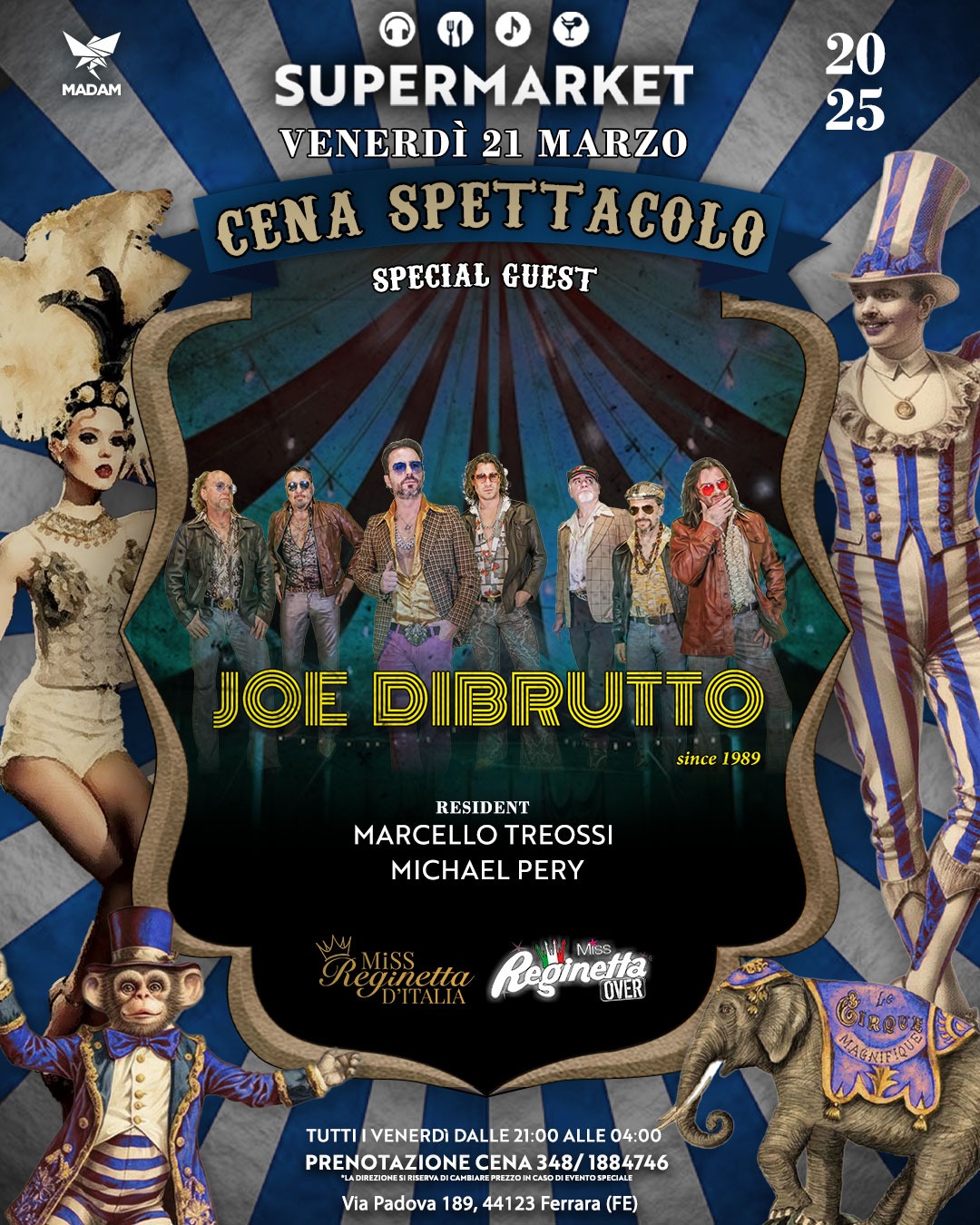 Joe Dibrutto venerdì 21 marzo 2025 al SuperMarket Ferrara