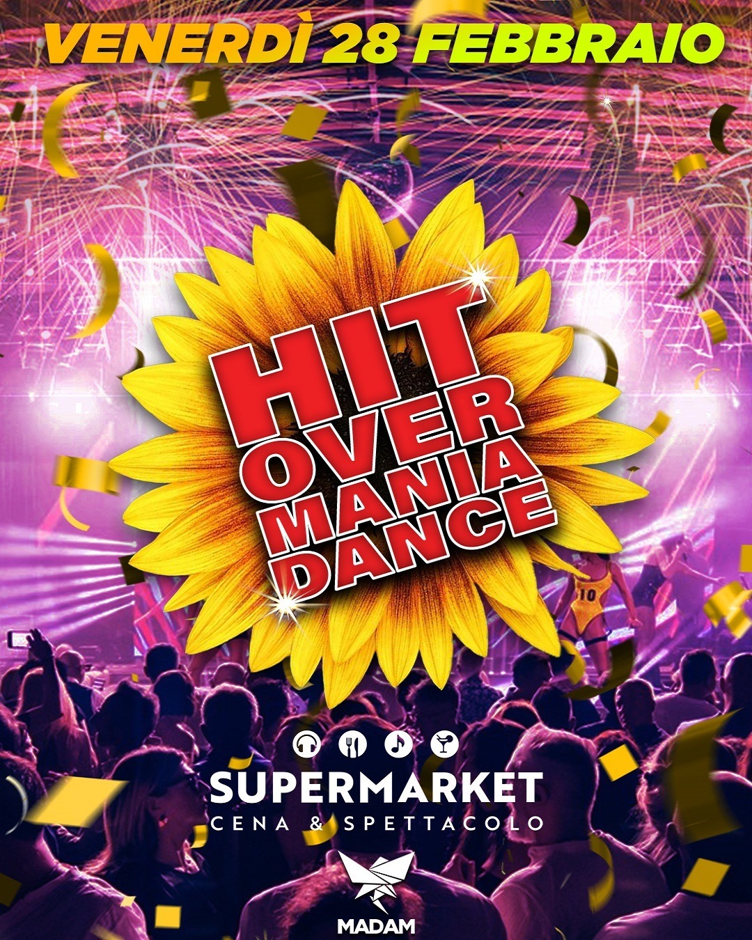 Locandina Hit Over Mania Dance @ SuperMarket Ferrara