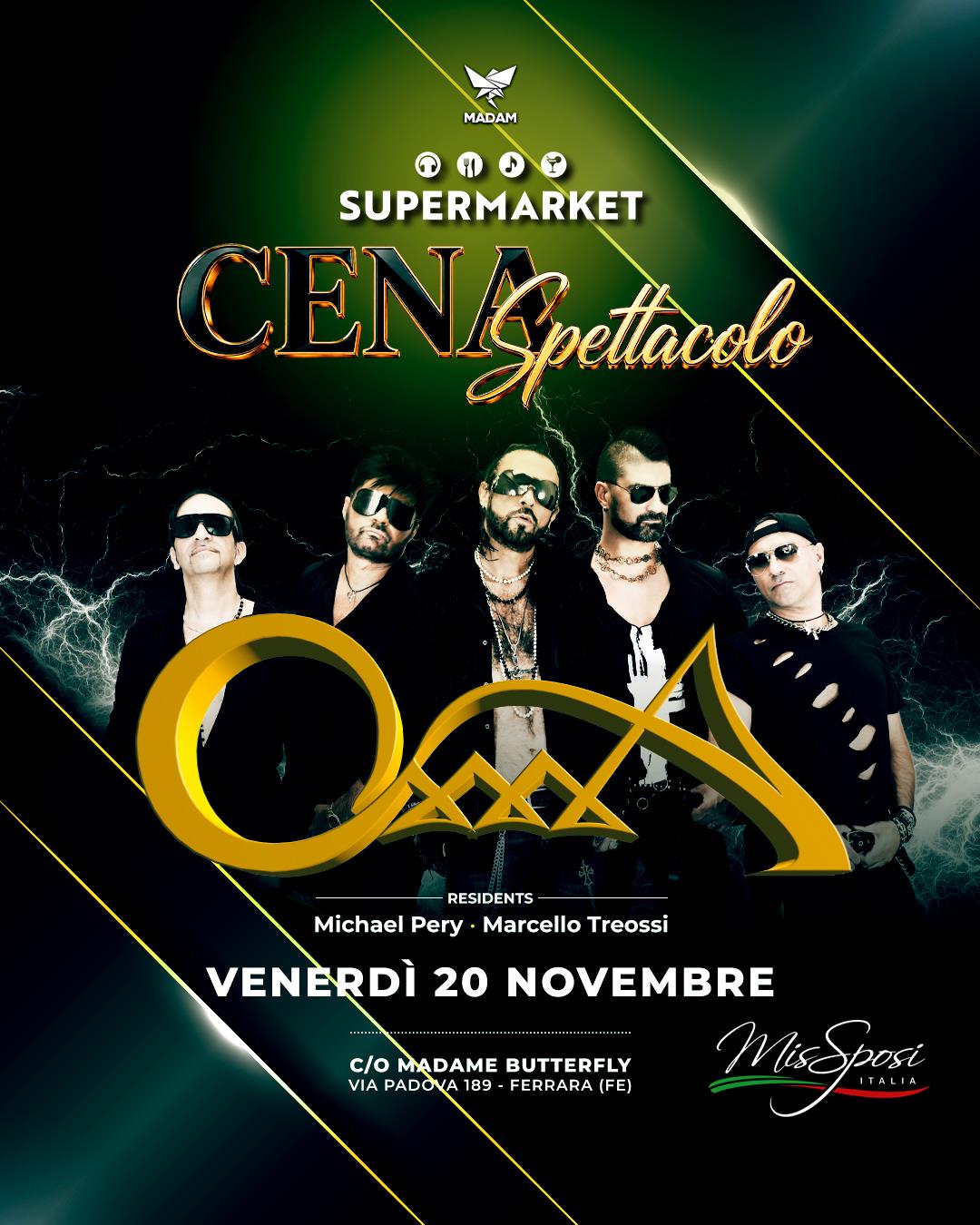 Oxxxa Live SuperMarket Ferrara venerdi 20 novembre 2026
